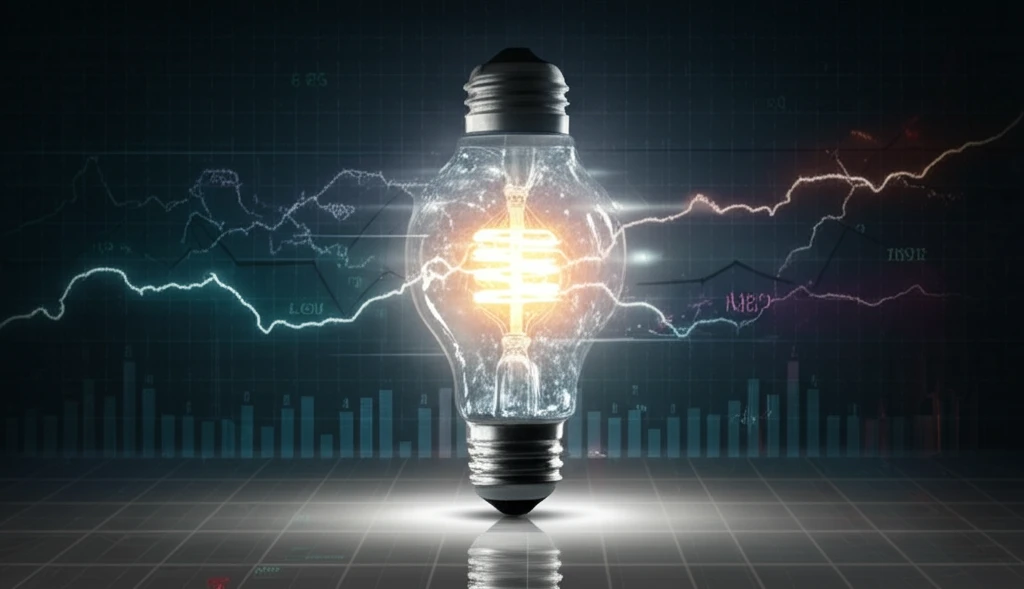 A lightbulb morphs into a piggy bank, symbolizing energy savings.