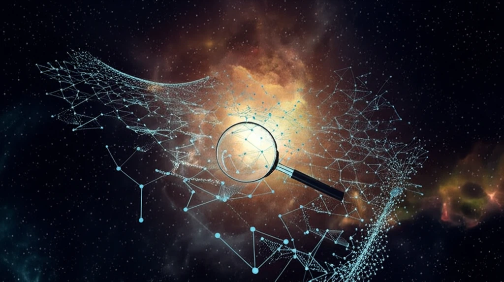 Interconnected networks representing data analysis with sample selection bias highlighted.