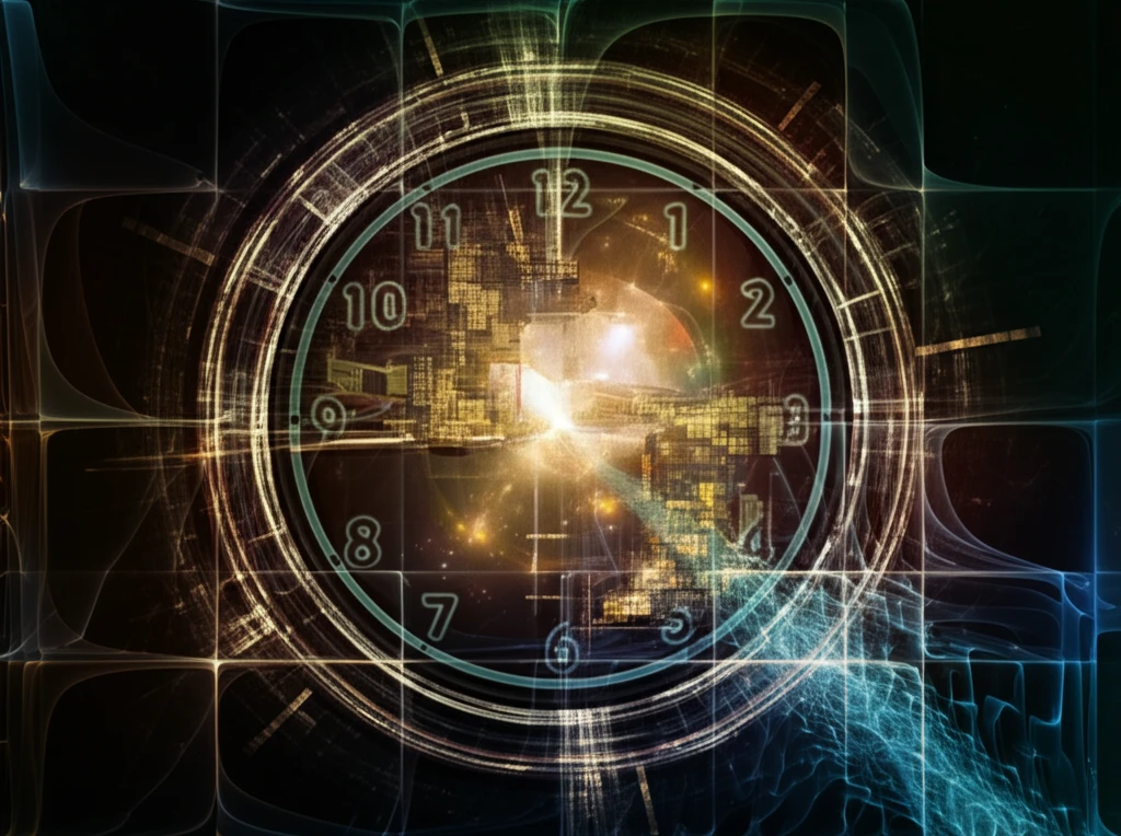 Futuristic cityscape formed from interconnected data streams.