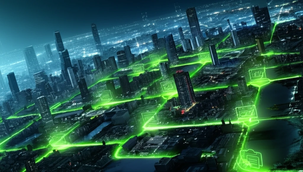 Interconnected cities powered by green energy