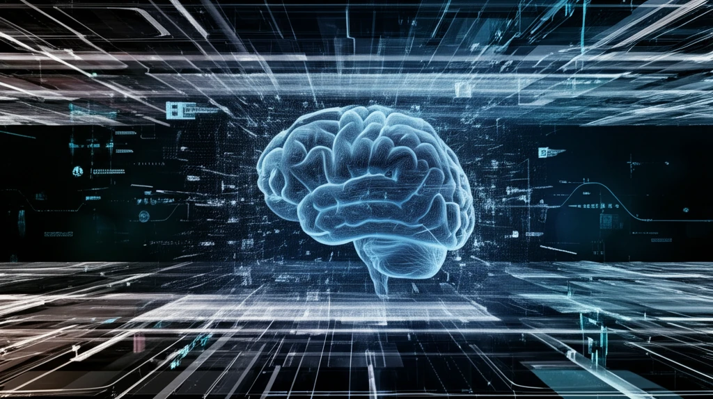 AI-powered demand forecasting with interconnected nodes and data streams.