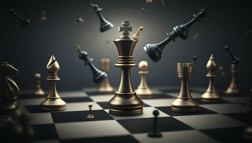 Chess pieces representing businesses supporting each other