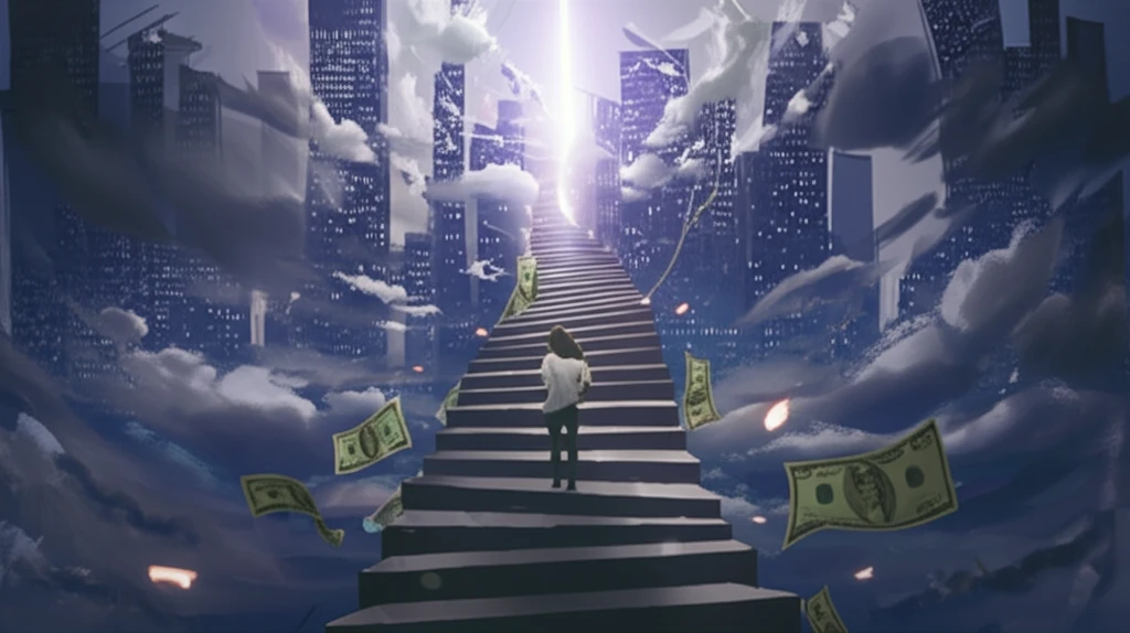 A surreal illustration symbolizing the journey of patience and long-term goal achievement.
