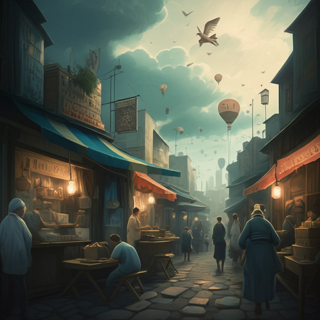 Abstract illustration representing market competition and balance.