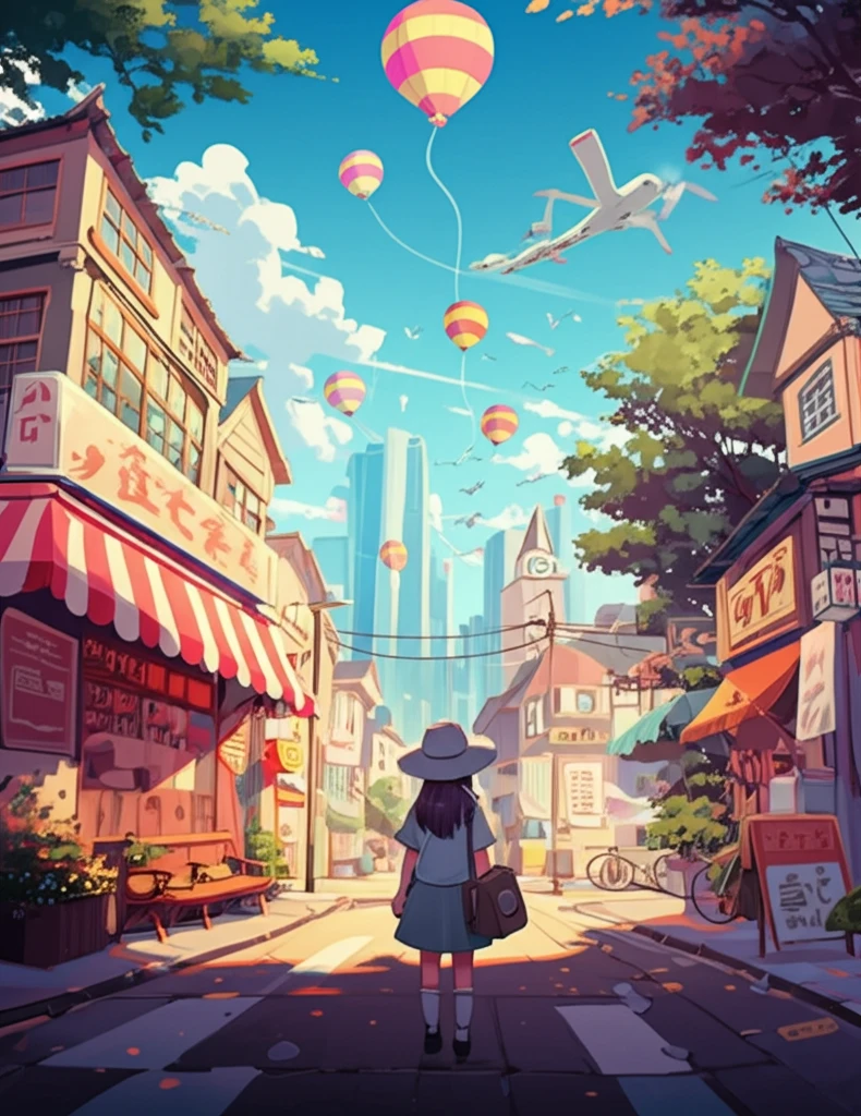 A vibrant, interconnected neighborhood radiating from a central home, symbolizing local economic activity.