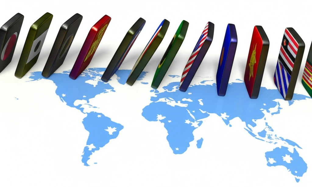 Interconnected economies with spillover effects.