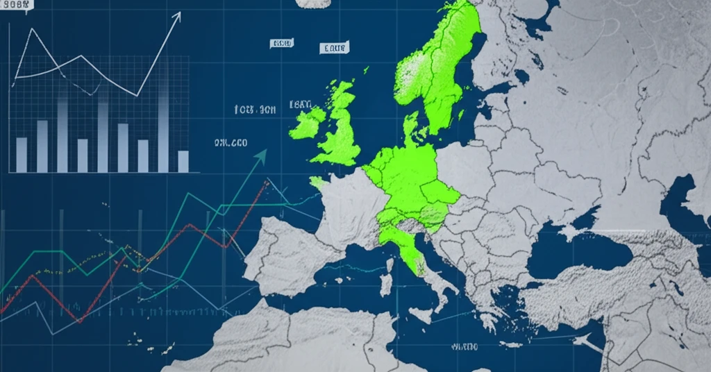 Map of Europe showing varying degrees of success in emission reduction efforts from EU structural funds.