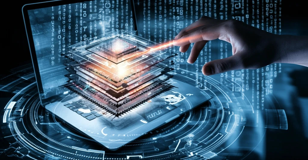 Complex mathematical model being adjusted.