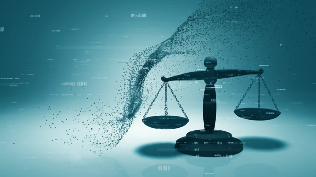 Balanced scale with converging data points symbolizing unbiased treatment effect calculations.
