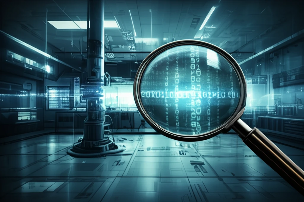 Magnifying glass revealing hidden biases in data