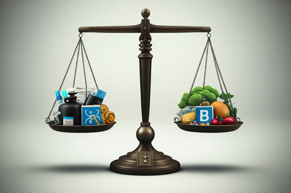 Scales balancing resources with weights, symbolizing fair allocation.