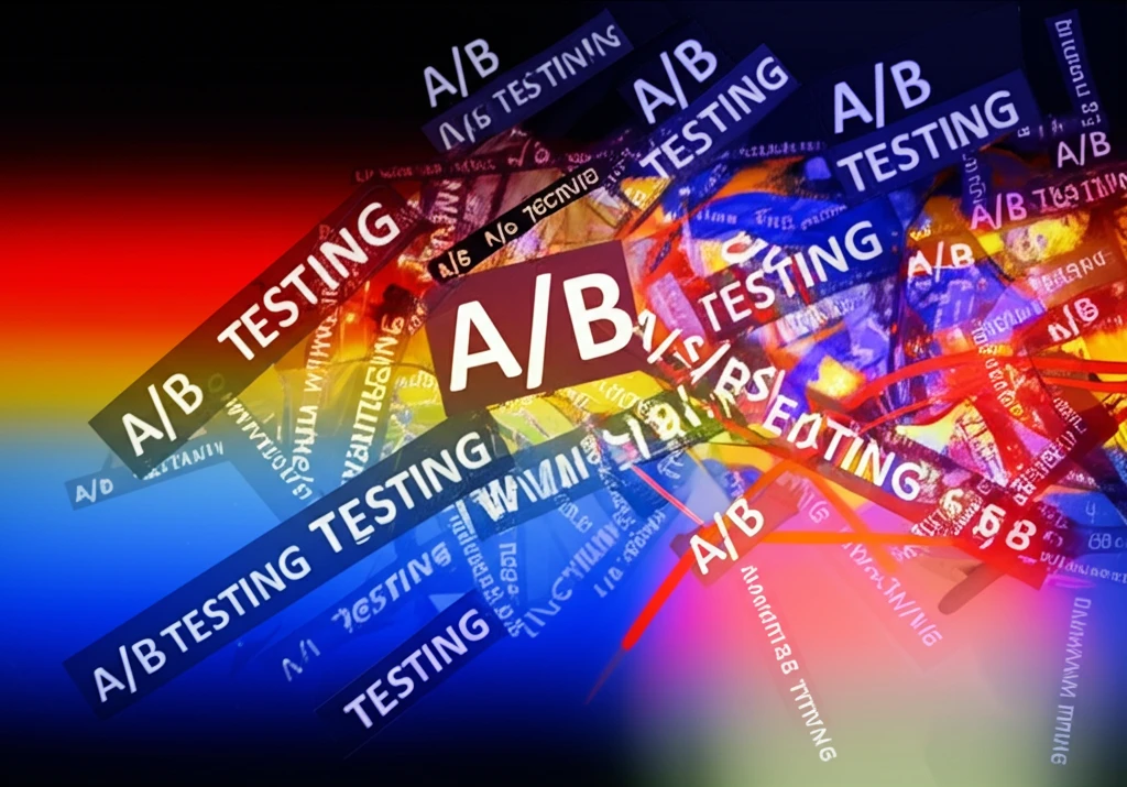 Digital illustration showing the chaos of competitive advertising experiments.