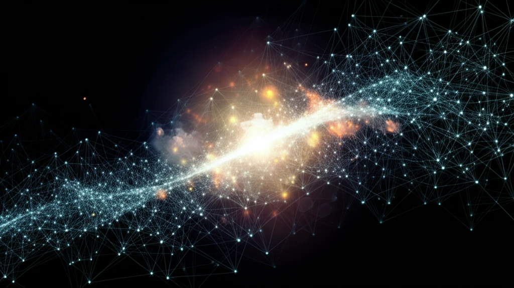 Interconnected nodes in a social network, with some nodes brightly lit and others dimmed.
