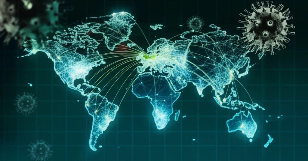A multiplex network illustrating global interconnectedness during the COVID-19 pandemic.