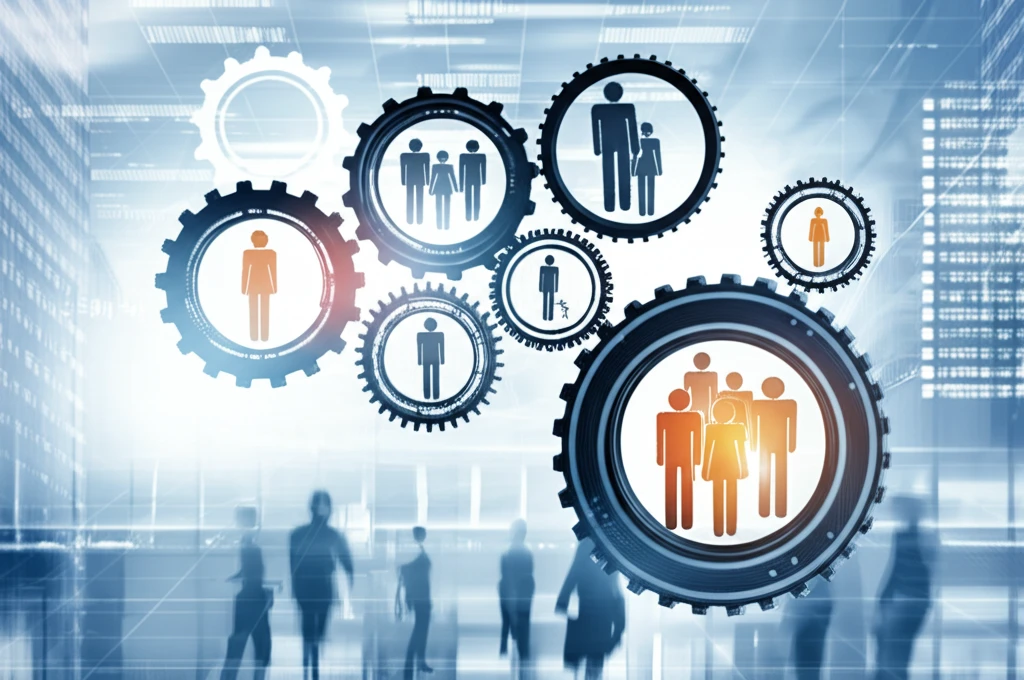 Interconnected gears symbolizing fair resource allocation.