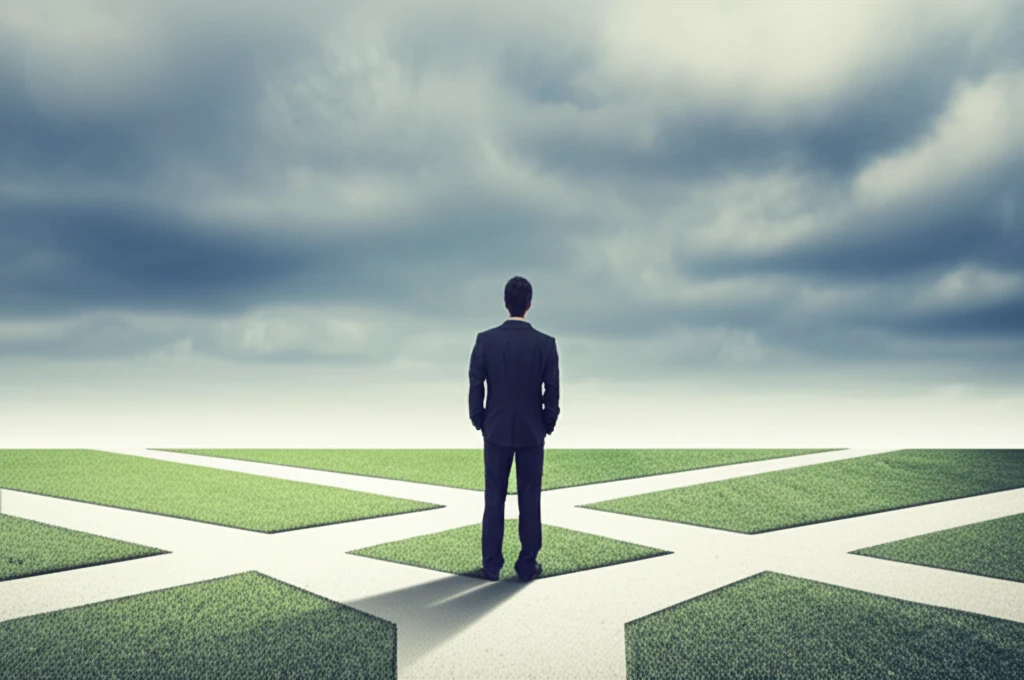 A person at a crossroads symbolizing treatment decisions and uncertainty.