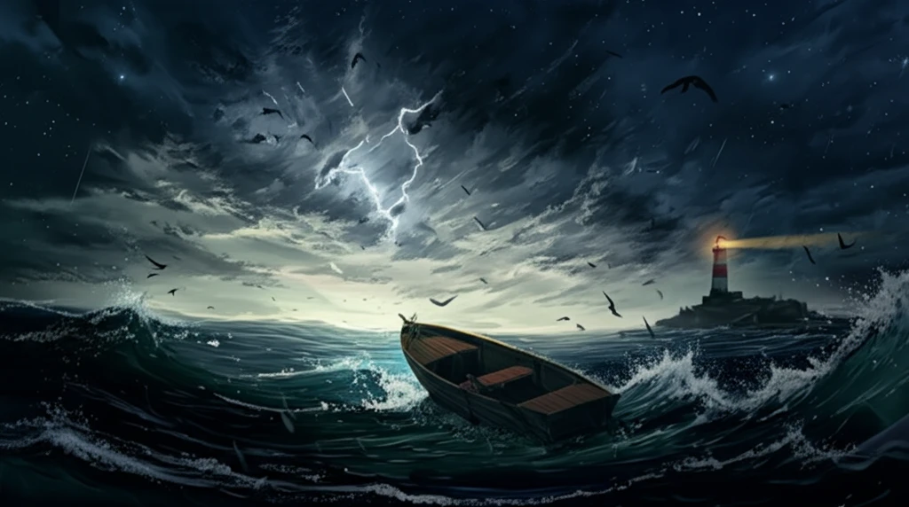 Small boat navigating stormy seas, representing challenges of small pilot studies in research.