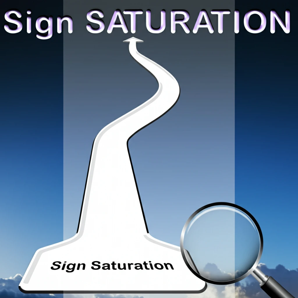 Fork in the road with 'Sign Saturation' highlighted, symbolizing reliable binary choice models.