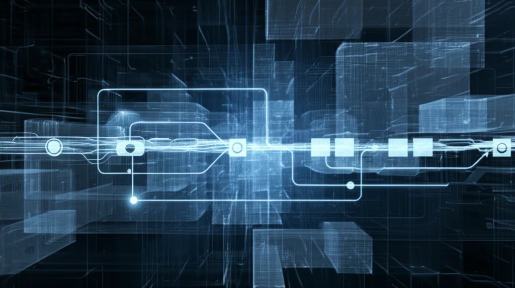 Transparent blueprint overlaying a data matrix symbolizing pre-analysis plans.