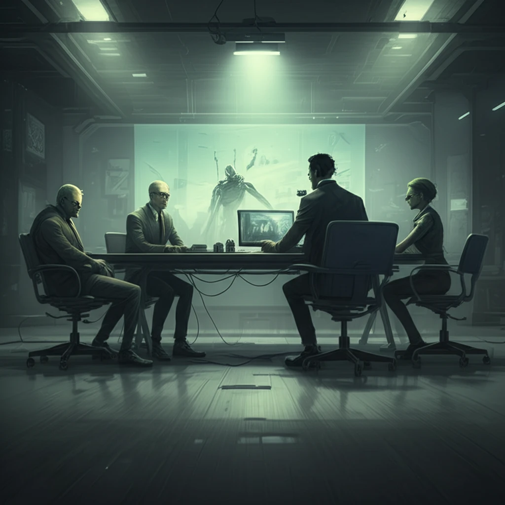 Illustration symbolizing hidden biases in a job interview.