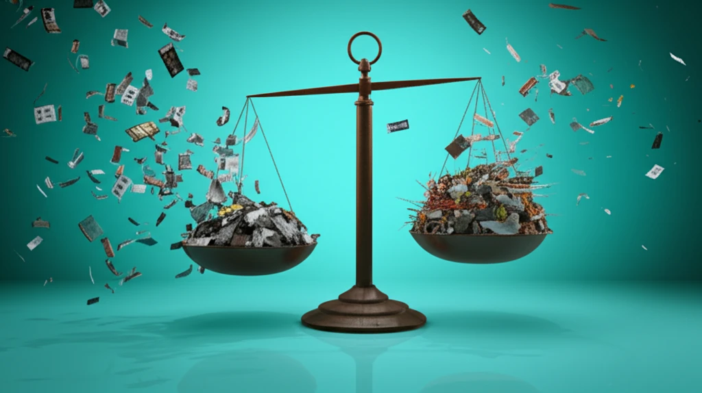 Balanced scale representing proportional fairness in facility location.