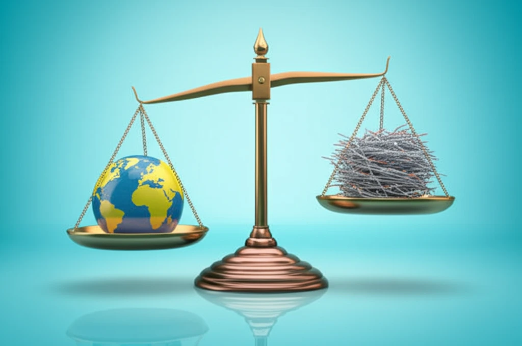 Balanced scale representing the integration of global and individual statistical tests.