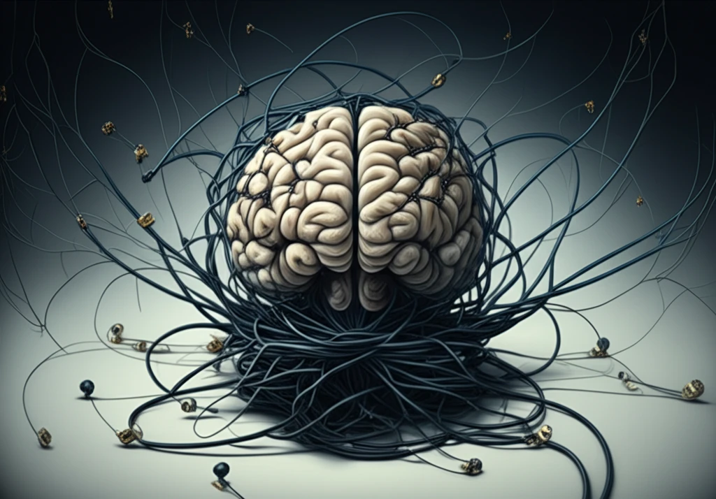 Brain trapped inside a complex social network