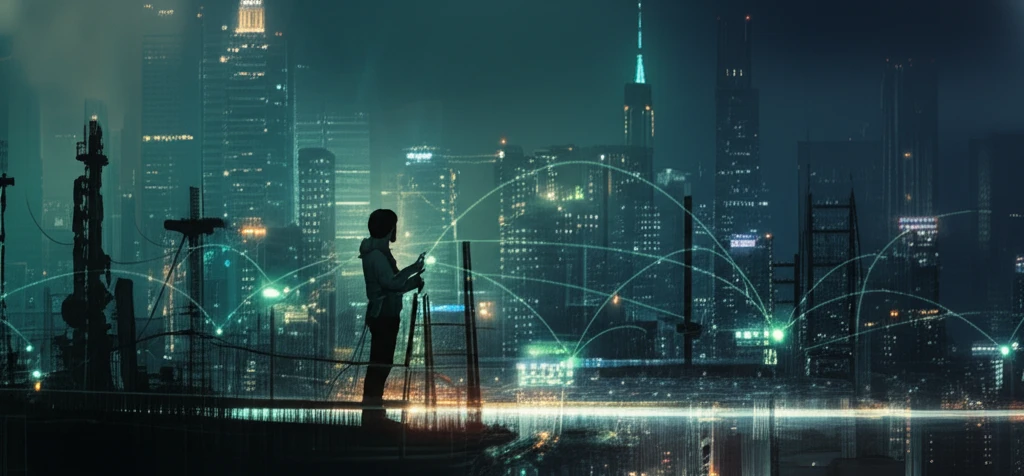 Futuristic cityscape powered by AI-optimized energy grids