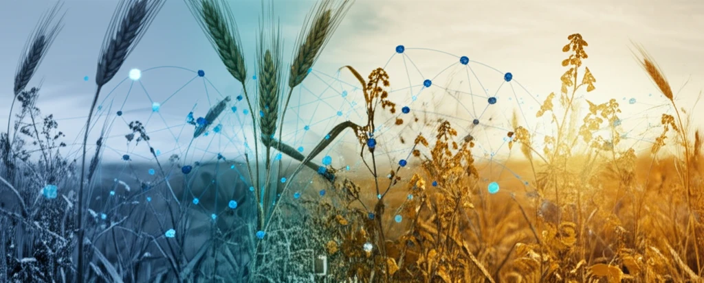 Network of global food prices represented by interconnected nodes with grains and oilseeds.