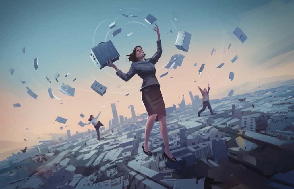 A working mother juggling career and family.