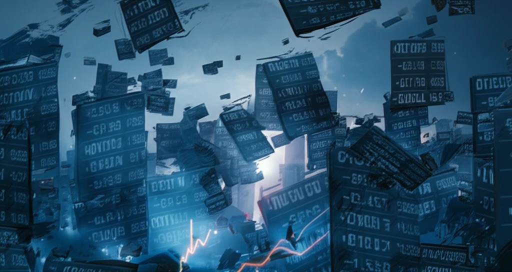 Options contracts forming a cityscape, symbolizing financial volatility and market risk analysis.