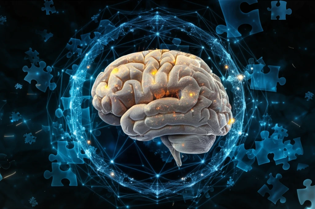 Interconnected brains forming a knowledge network.
