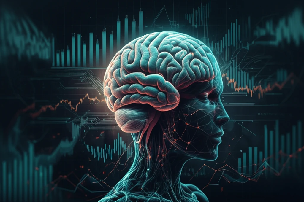 AI brain predicting stock market trends