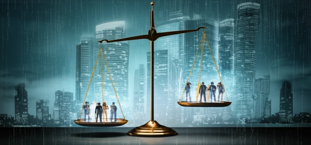 Scales dynamically balancing individual well-being and public revenue in an adaptive tax system.