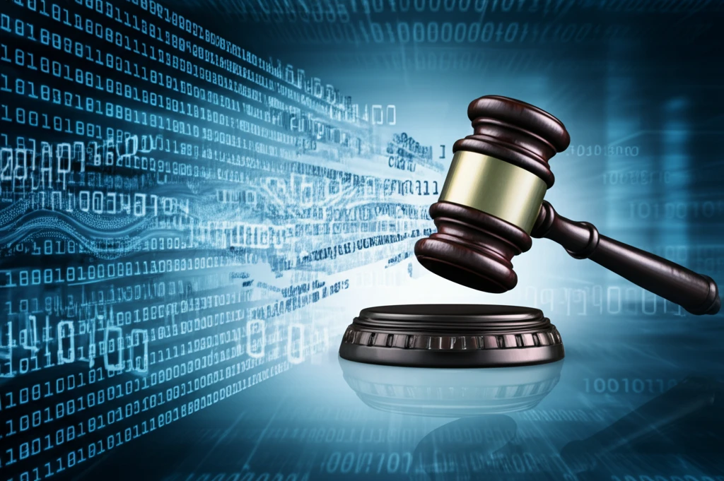 Auction hammer striking down revealing hidden market data.