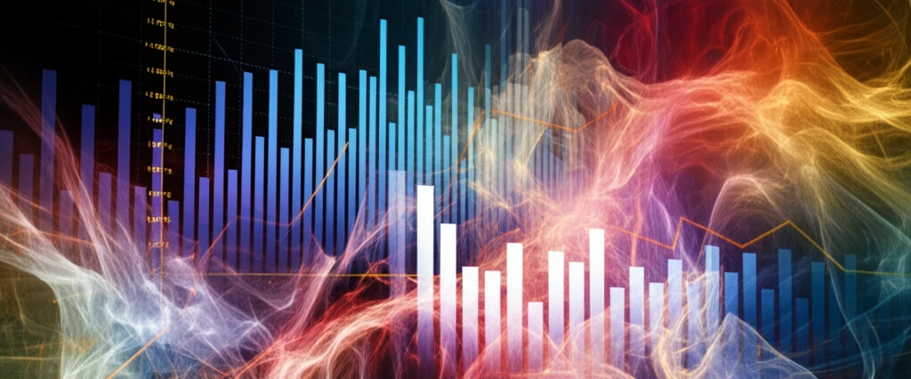 Abstract illustration of economic data analysis.