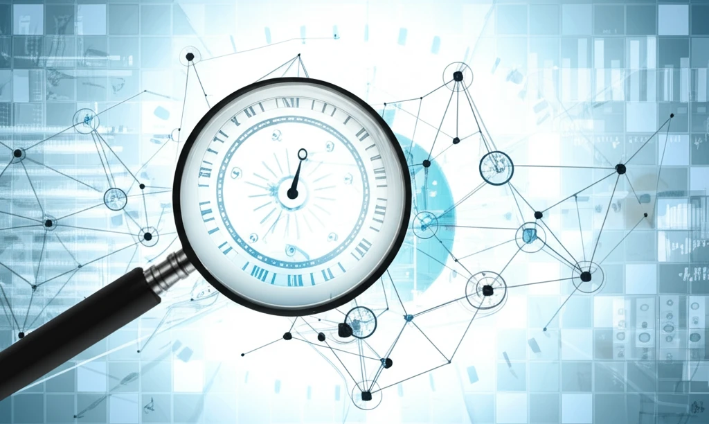 Abstract digital illustration of dynamic data analysis.