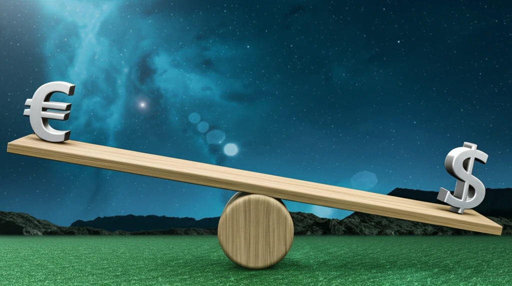 Balanced seesaw representing leverage efficiency and market stability.