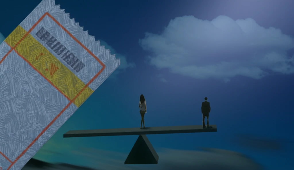 Surreal illustration of probability distortion in financial decisions.