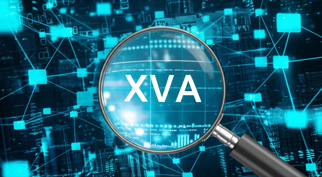Abstract financial cityscape representing XVA.