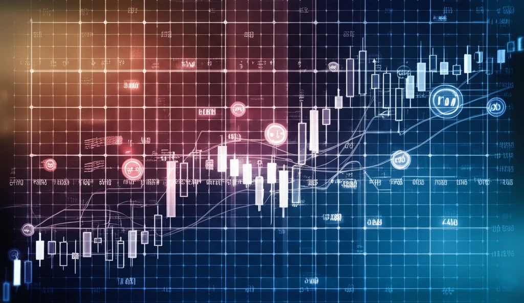Stock market chart transforming into an adaptive filter.