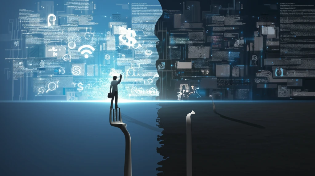 Software developer at crossroads, AI code vs traditional coding