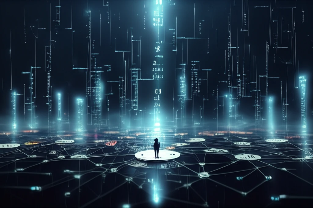 Algorithmic collusion concept with interconnected AI nodes.