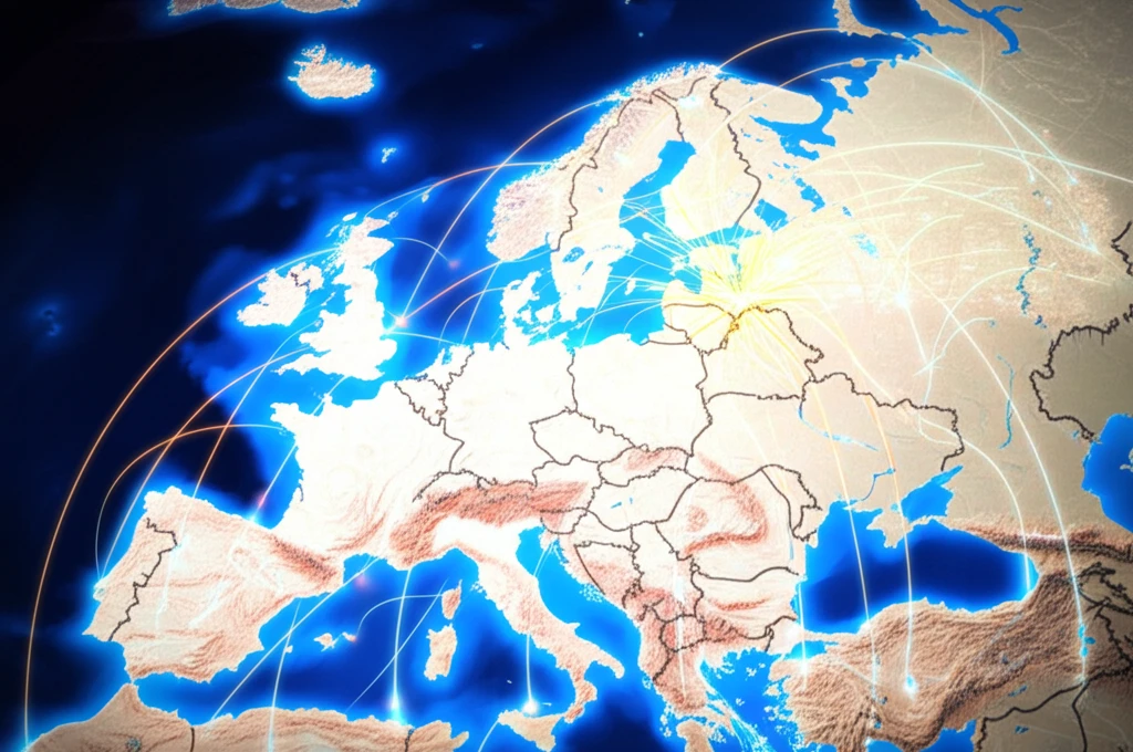 Interconnected electricity grids across Europe, highlighting Austria's influence on price information.
