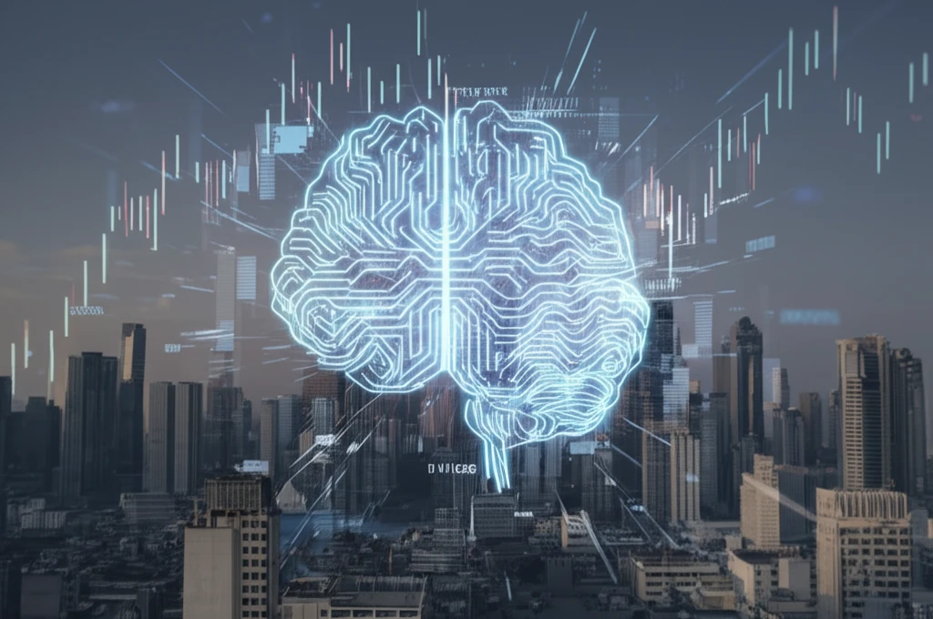AI brain analyzing stock market data.