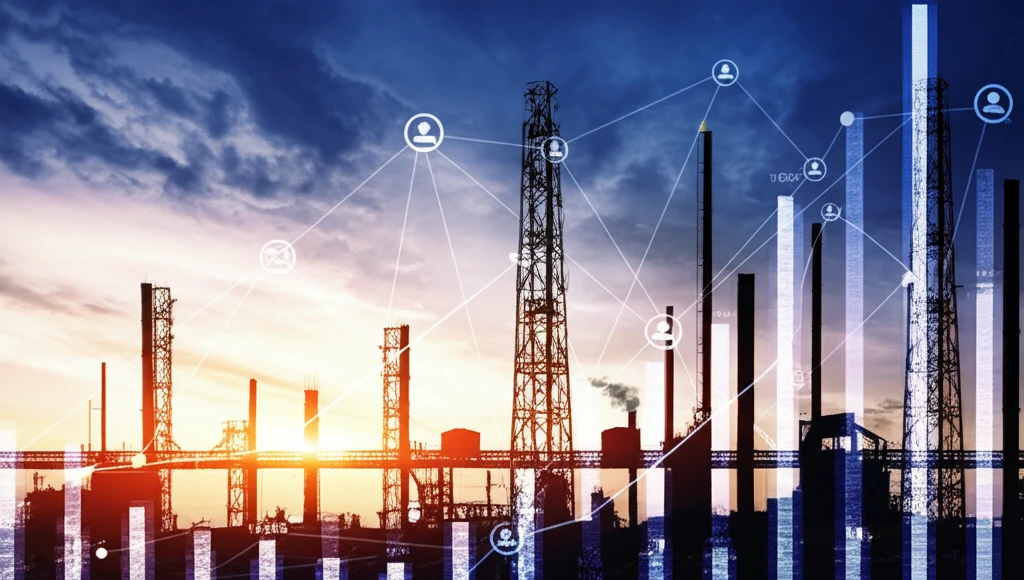 A surreal illustration symbolizing the uneven economic recovery of different industries after the COVID-19 pandemic, with some sectors thriving and others struggling.