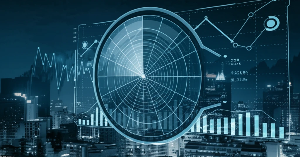AI radar identifying trading opportunities on a financial chart