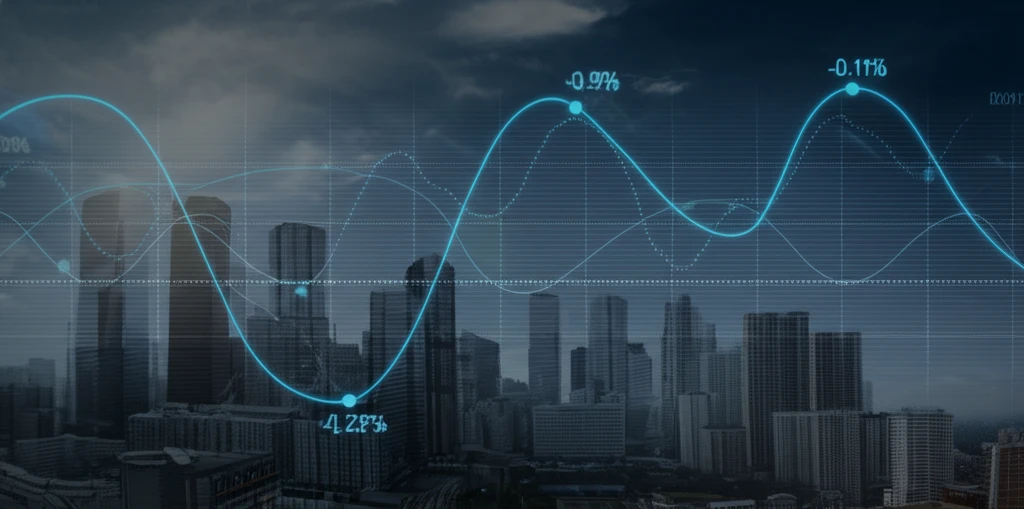 Exponentially Decaying Curve on Cityscape
