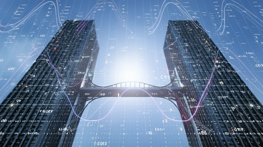 Surreal financial landscape representing spread option valuation with log-normal distribution curves.