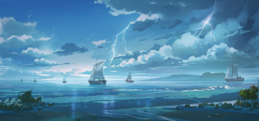 Calm ocean with boats symbolizing stable investments amid market volatility.